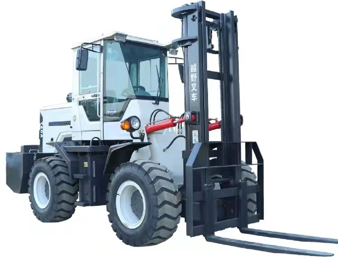 gasoline type forklift diesel type  4X4 3ton 3.5ton 4ton 4.5ton  three masts rough terrain forklift price