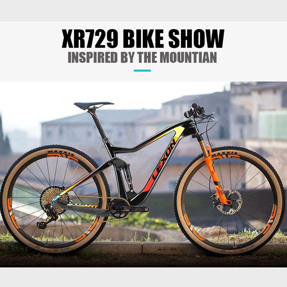 LEXON 29ER Carbon MTB кадров Горный велосипед Полный подвесной 29 Boost frame с Rockshox шок горный рама