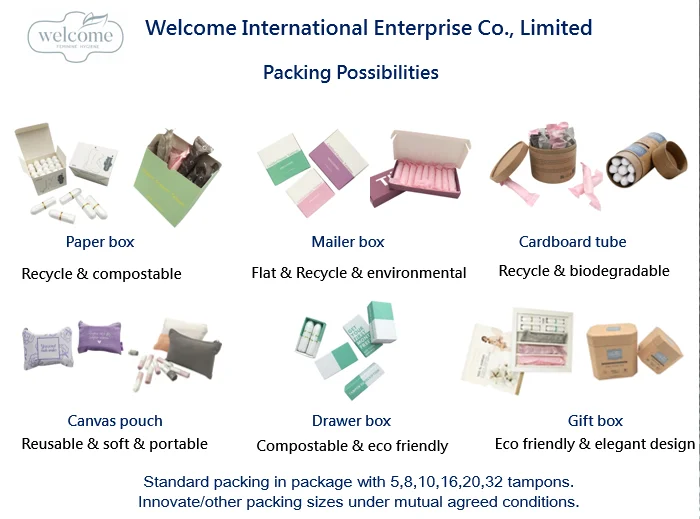 Me Time indian hair tampons cardboard applicator tampons with tin can