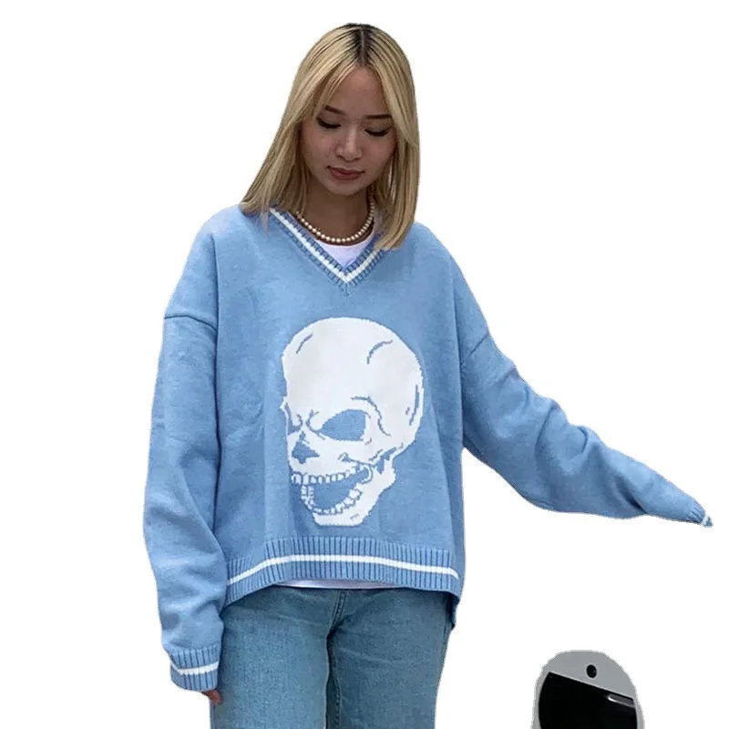 Harajuku Print Loose Autumn Winter Sweater Women Pullovers Casual Knitwear Jumpers 2022 Korean Sweaters New