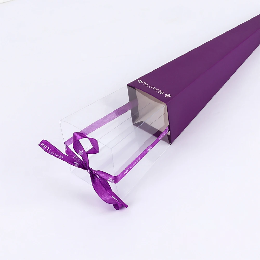 INUNION Handheld gift box florist flower wedding party decoration long stem rose boxes paper flower box with clear window