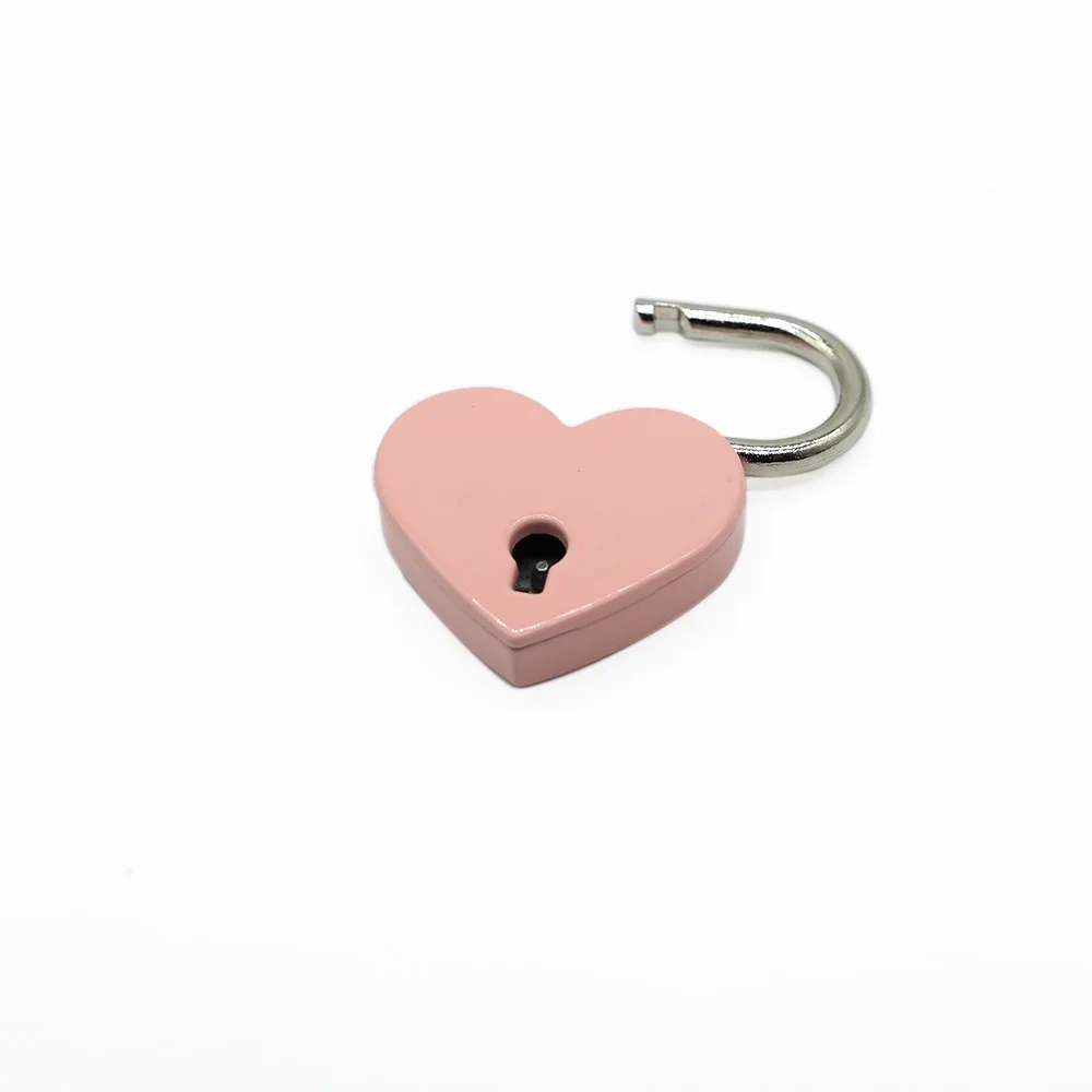 Cute heart shaped luggage padlock in macaron color Chastity Cage Accessories
