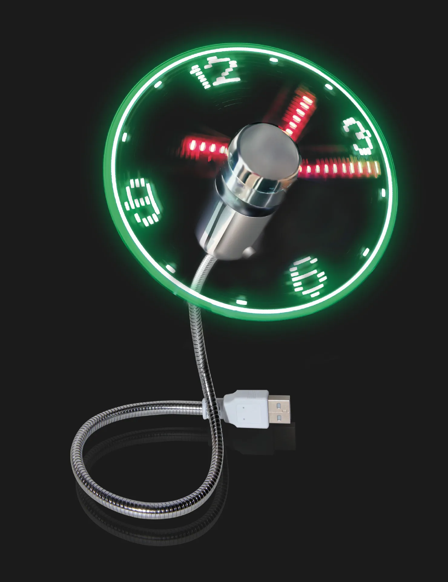 Заводской источник из первых рук USB-часы вентилятор реальные часы интеллектуальная сеть памяти красная светодиодная вспышка слово
