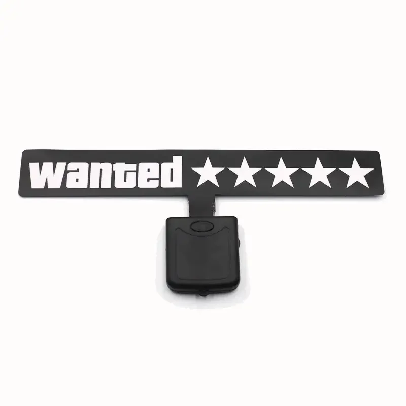 Custom EL Electric Sticker Led Glow In The Dark Light Up 5 Stars Wanted Sticker For Car Decoration