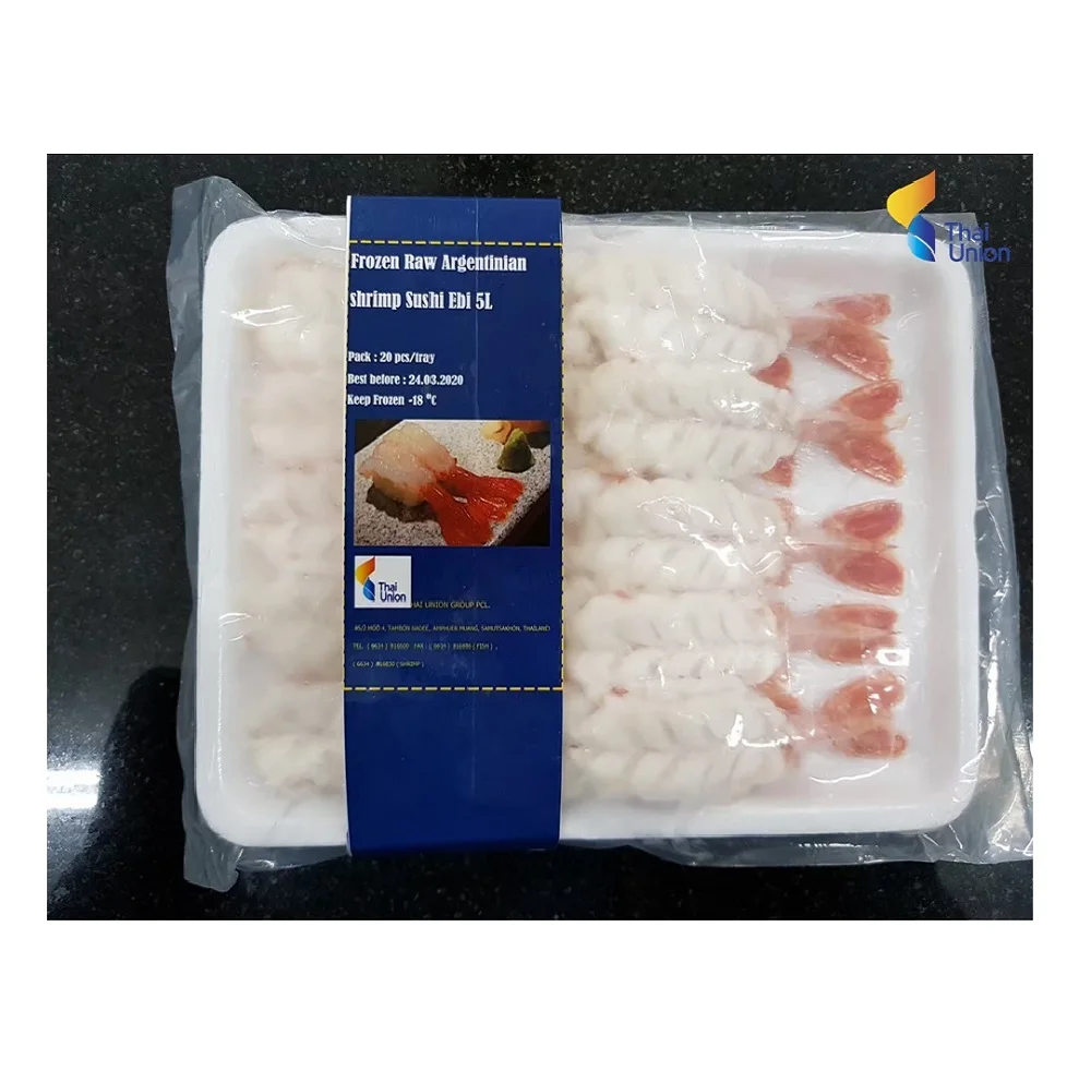The Raw Argentinian Red Shrimp with High Premium Frozen Food for Making Sushi with Good Price Made in Thailand