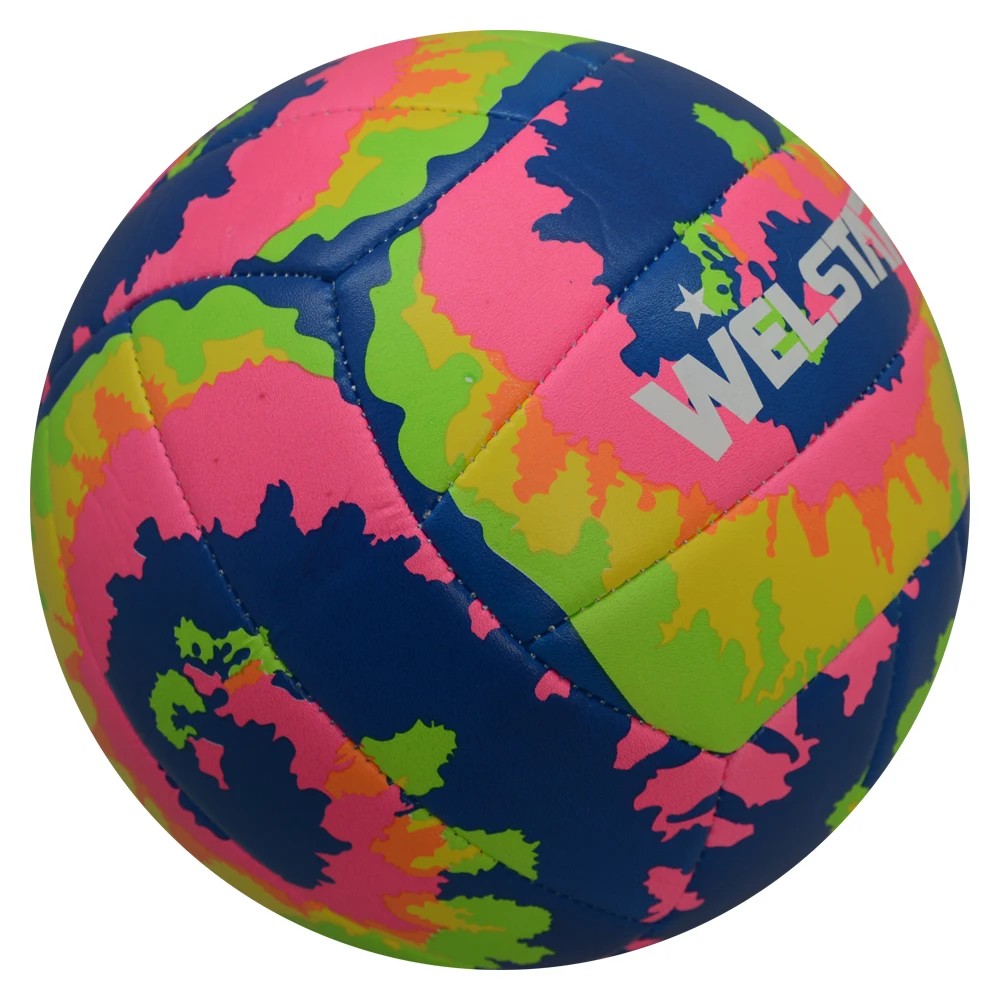 Custom Size 5 volleyball  Machine Stitched PVC leather soft beach volleyball ball