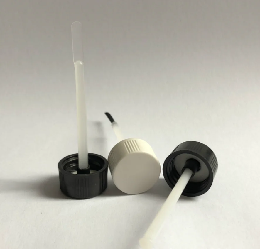 Hot Sale 18-400 Bottle Cap Plastic Lid With Brush Plastic Cap With Stick