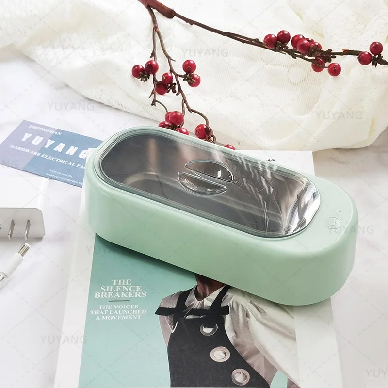 One Touch 12V 48000Hz Ultrasonic Jewelry Cleaner Portable Ultrasonic Cleaner for Cleaning Jewelry glasses Watches Shaver
