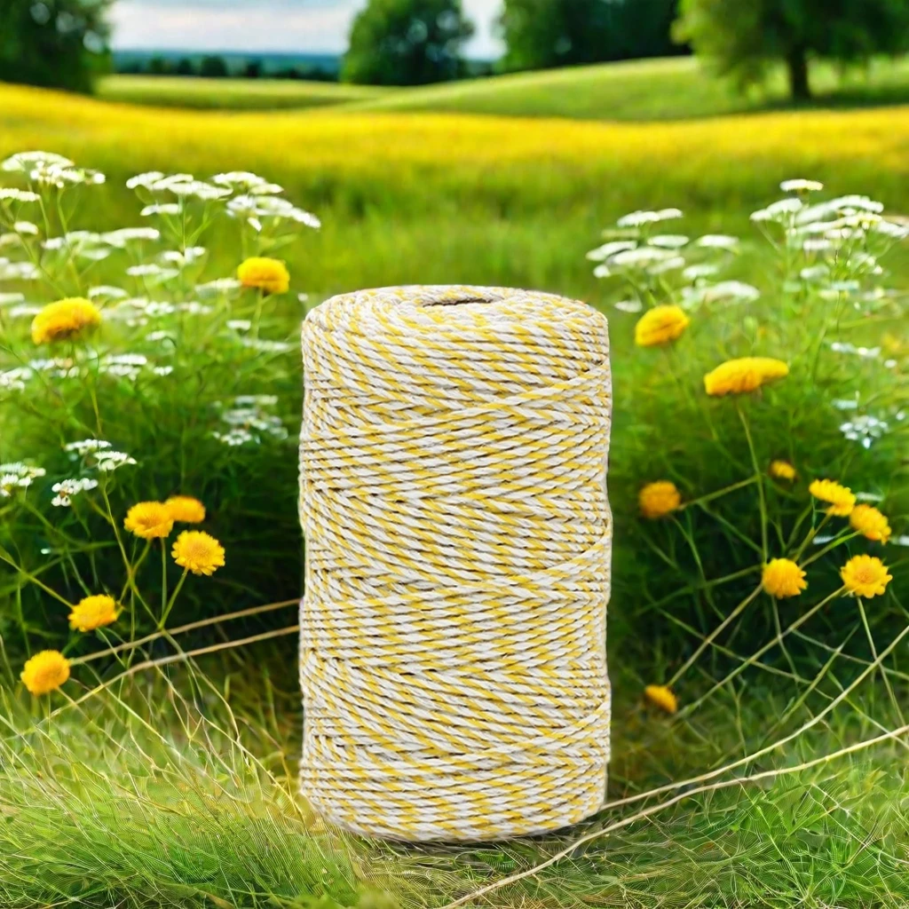 Valla Electrica Heavy Duty 1312 Ft Sheep Cattle Fence 400m UV Stabilized Polywire Electric Cercado para Fencing Trellis Gates