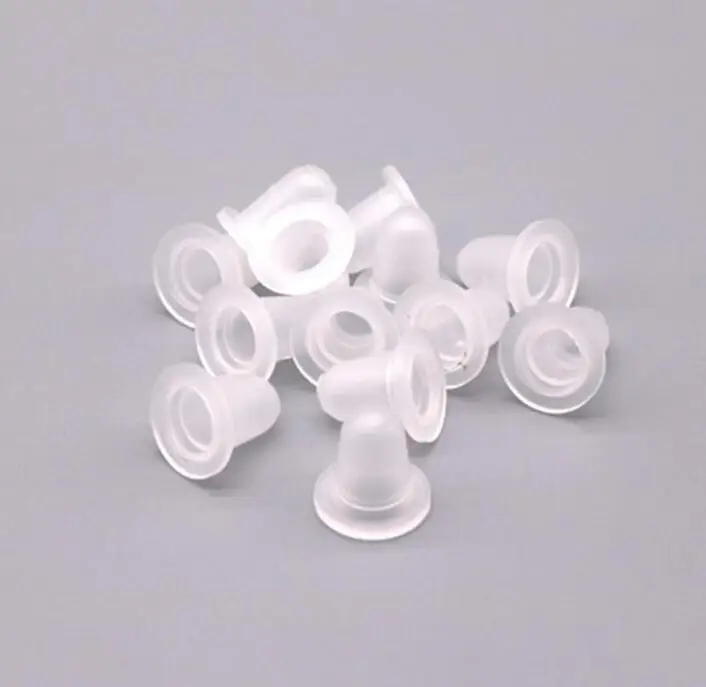 100pcs Silicone Ink Caps Disposable Ink Cups Permanent Eyelash Makeup Eyebrow Tattooing Pigment Container Kits Supplies