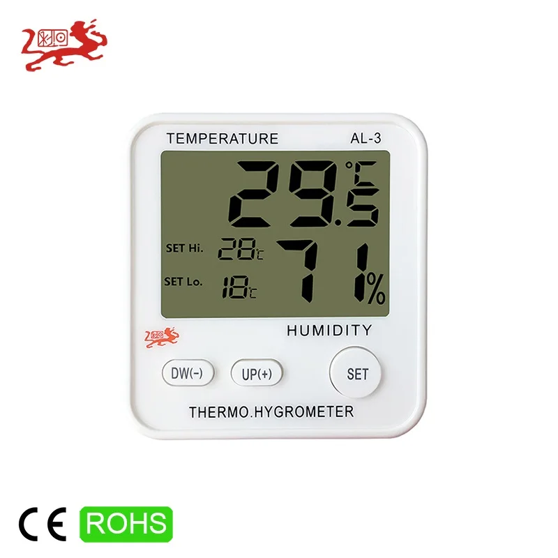 Adjustable Temperature Alarm High Precision Desk Indoor Digital Thermometer Hygrometer