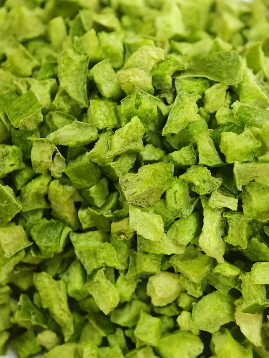 Organic Freeze-Dried Green Bell Pepper Powder Fresh Vegetables Fruit Flakes Whole Chopped Dehydrated Foods Bulk Hiking Foods