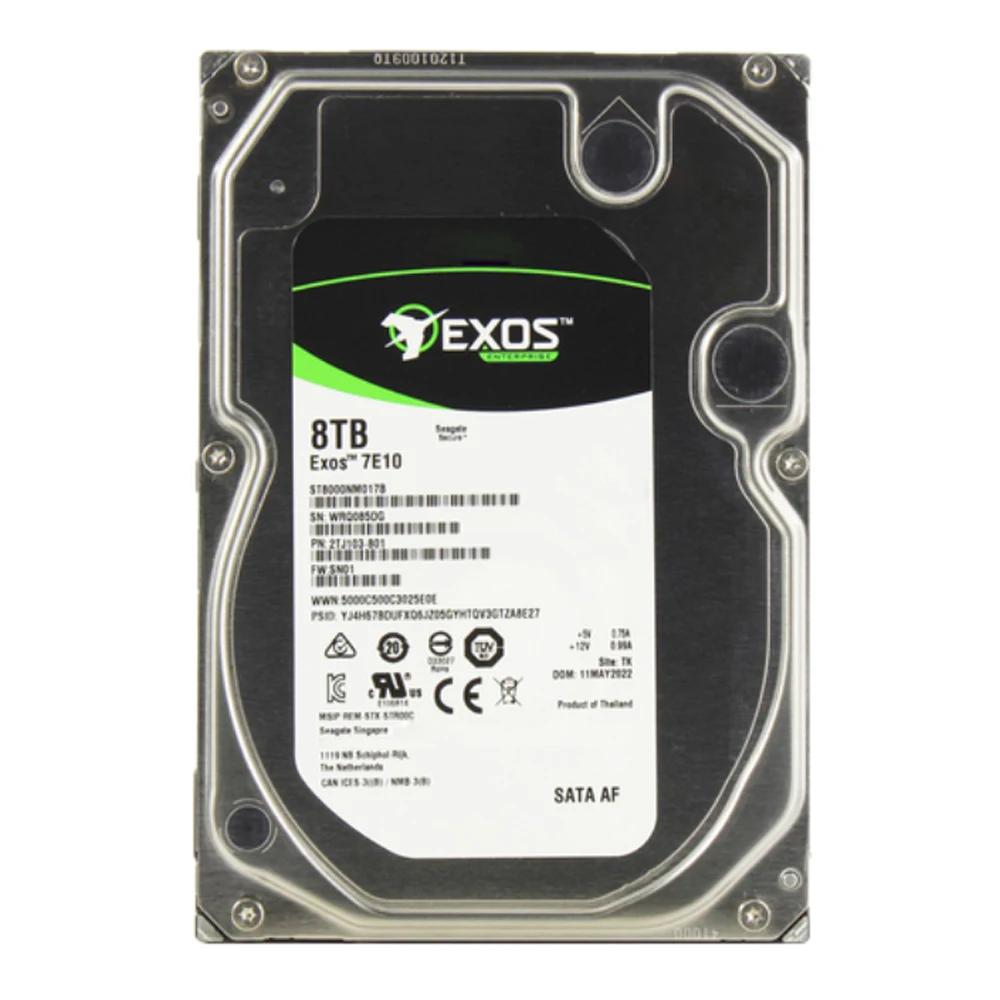 Оригинальный серверный жесткий диск Exos 7E10 ST8000NM017B ST6000NM019B 8TB ST2000NM001A Внутренний SATA (SATA/600)