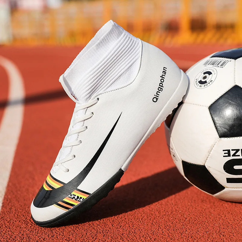 Высокие футбольные туфли, искусственная трава, мужские тренировочные кроссовки большого размера
