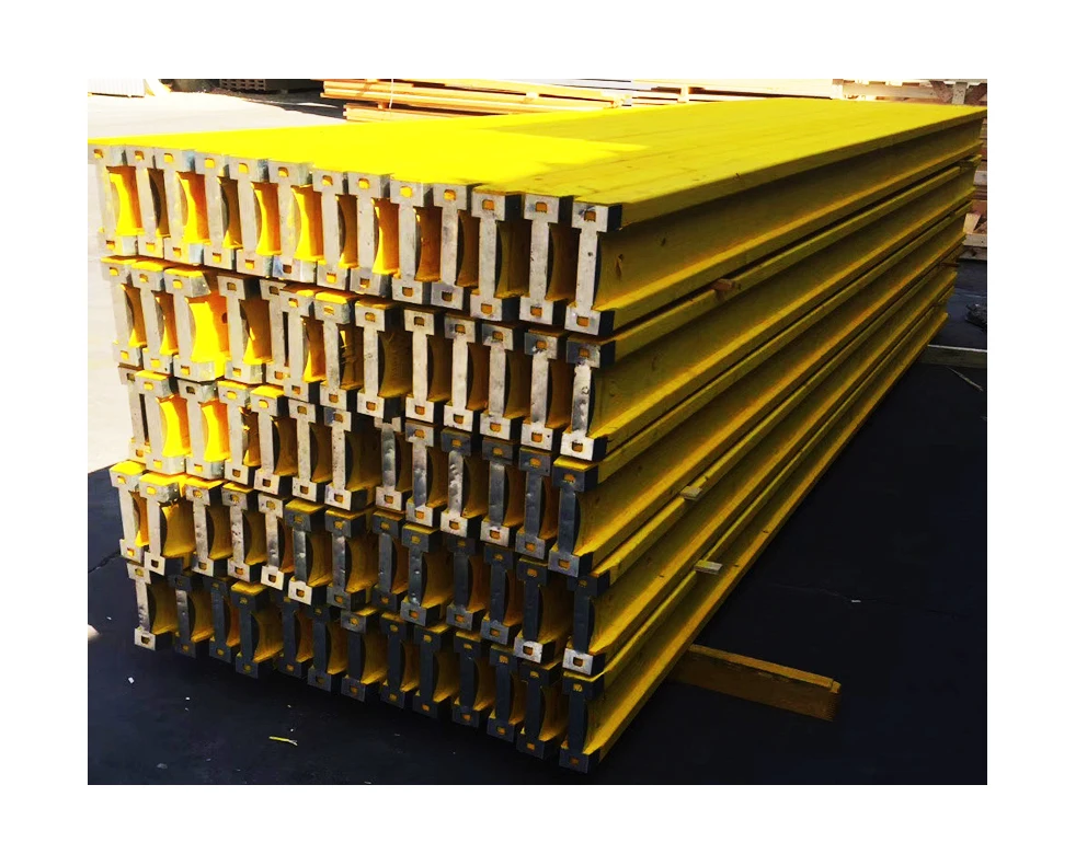 yellow h20 wooden beam with steel H20 formwork beam