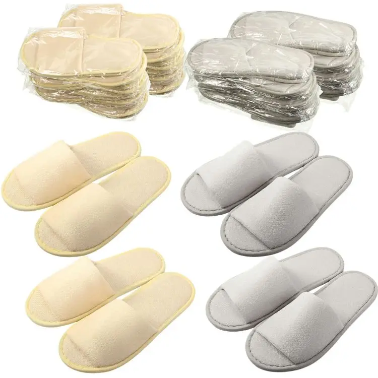 Hotel slippers customized nap cloth closed toe disposable spa air eva hotel slippers sandals slides slippers for women men