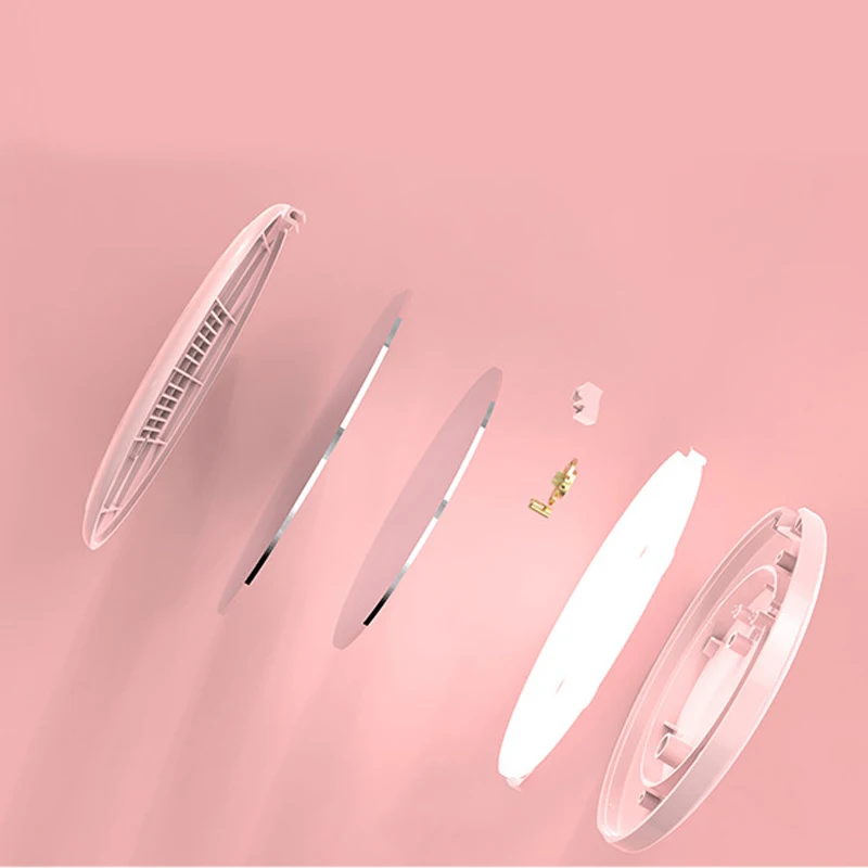 Wholesale Promotion Gift Logo 2-Sided Compact Mirror Folding Pocket Mirror With Led Light