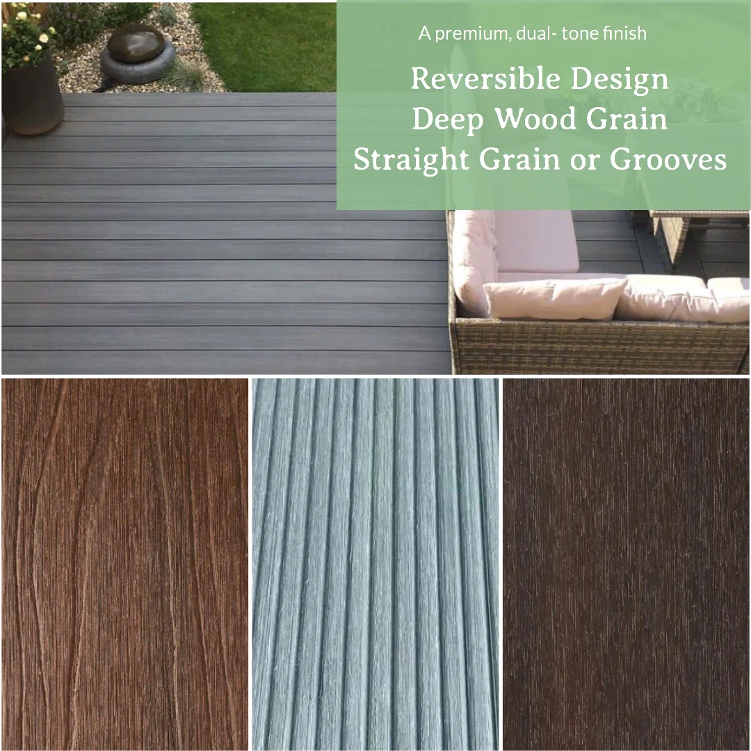 Heavy Duty Solid Co-Extrusion Composite Wood Decking Commercial Solid WPC Decking Built to Last