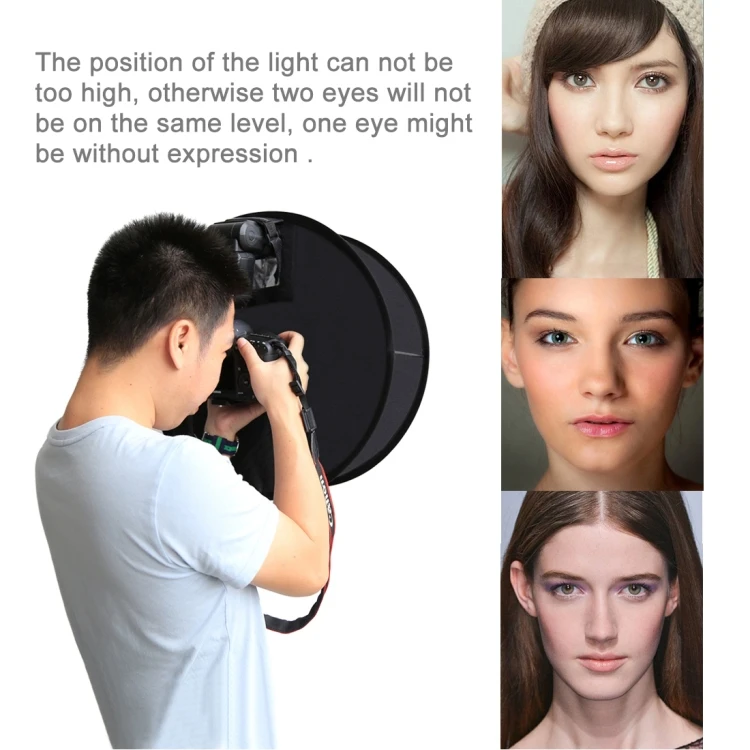  Quality PULUZ 45cm Round Style Macro and Portrait Softbox SpeedLite Flash Light Foldable