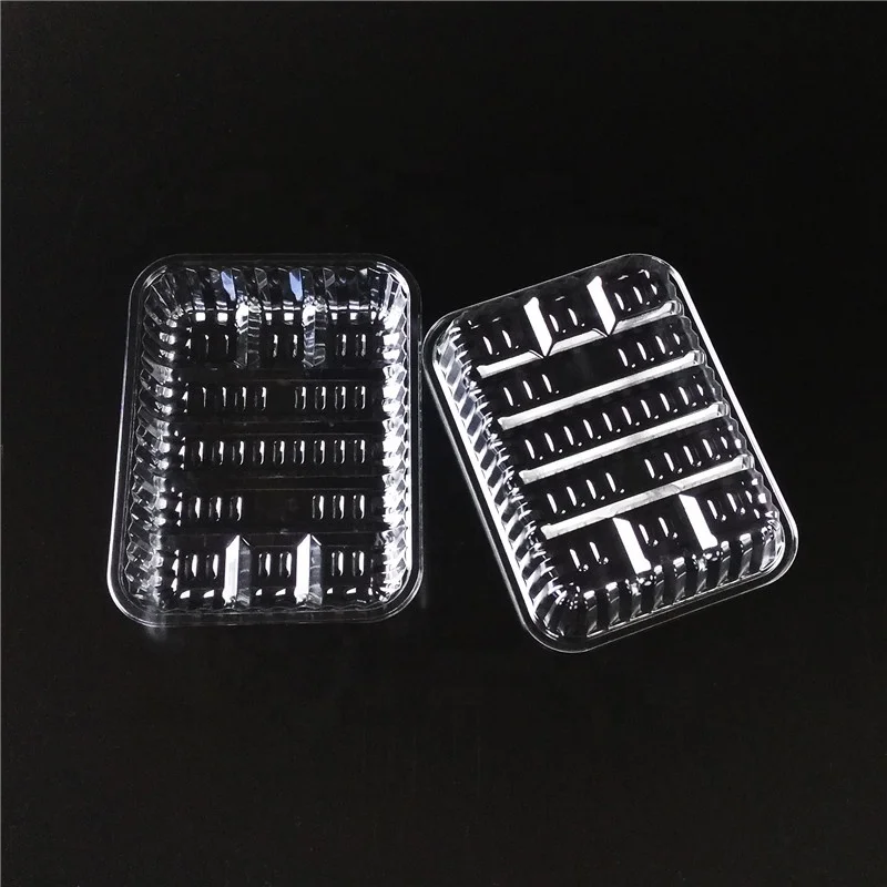 
Food Grade Food Fruit Plastic Packaging PET Disposable Rectangle Clear Tray 