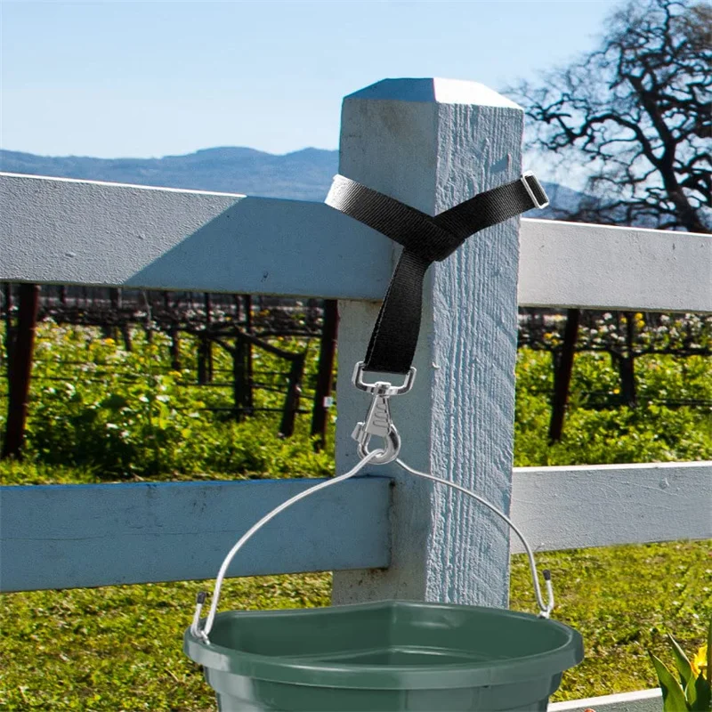 Hot Sale Adjustable Nylon Bucket Strap for Hay Nets Water Buckets Hanging Strap Horse Outdoor Feeders Heavy Duty