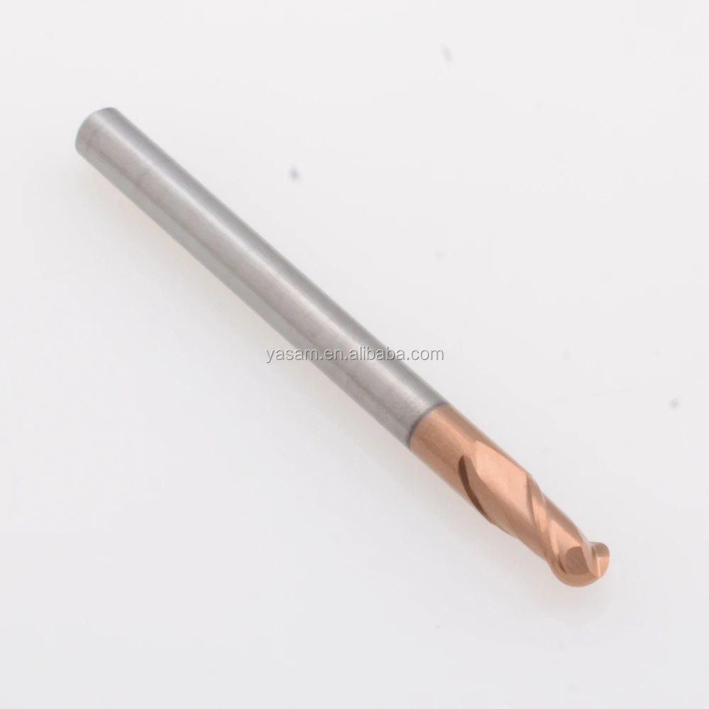 SLONS S100 for steel under 55HRC R0.5mm R0.75 R1mm R1.25 R1.5 R2 CNC milling cutter Tungsten solid carbide ball nose end mill