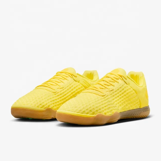 SMD custom high quality yellow football men futsal indoor soccer shoes