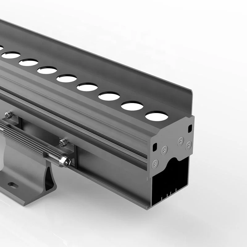Outdoor Wall Washer IP67 High Rise DMX RGB LED Linear Wall Washer Light For Architectural Building Facade Lighting