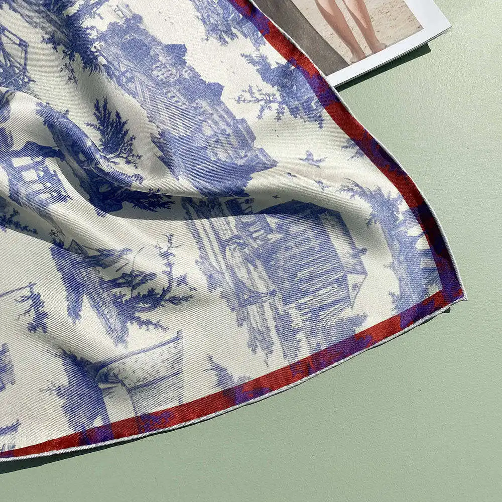 New Fashion Hair Bandanas Scarf Luxury Designer 90*90cm Neck Scarf Inspired Printed Small Silk Square Scarves