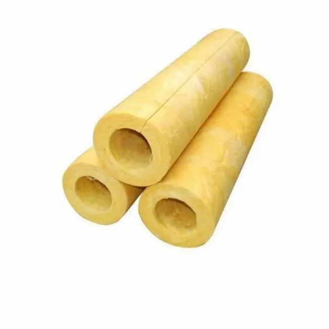 Length 1000mm Rockwool Pipe Fire Resistance Section Rock Wool 100-150 Kg/m³
