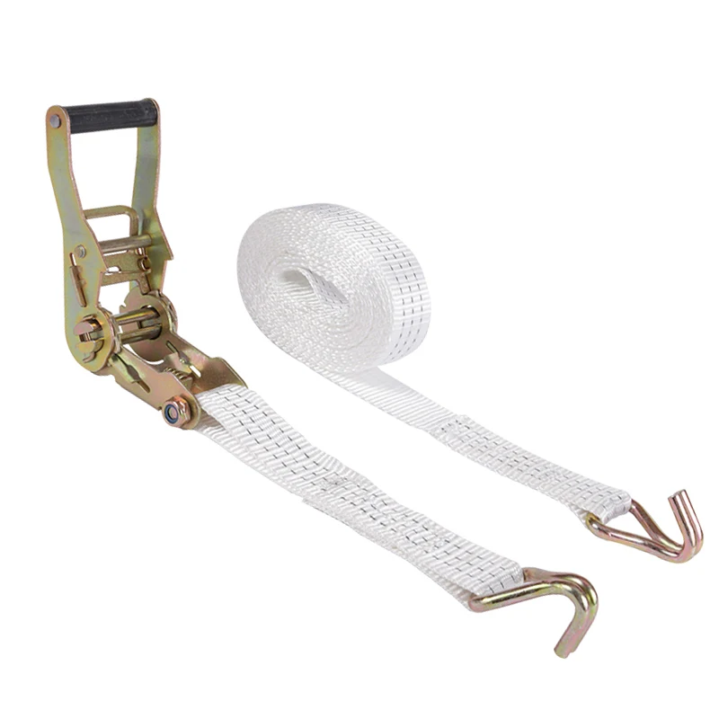 Heavy Duty Truck & Car Cargo Lashing Straps Ratchet Car Hauler Belts Cargo Belt for Secure Transportation