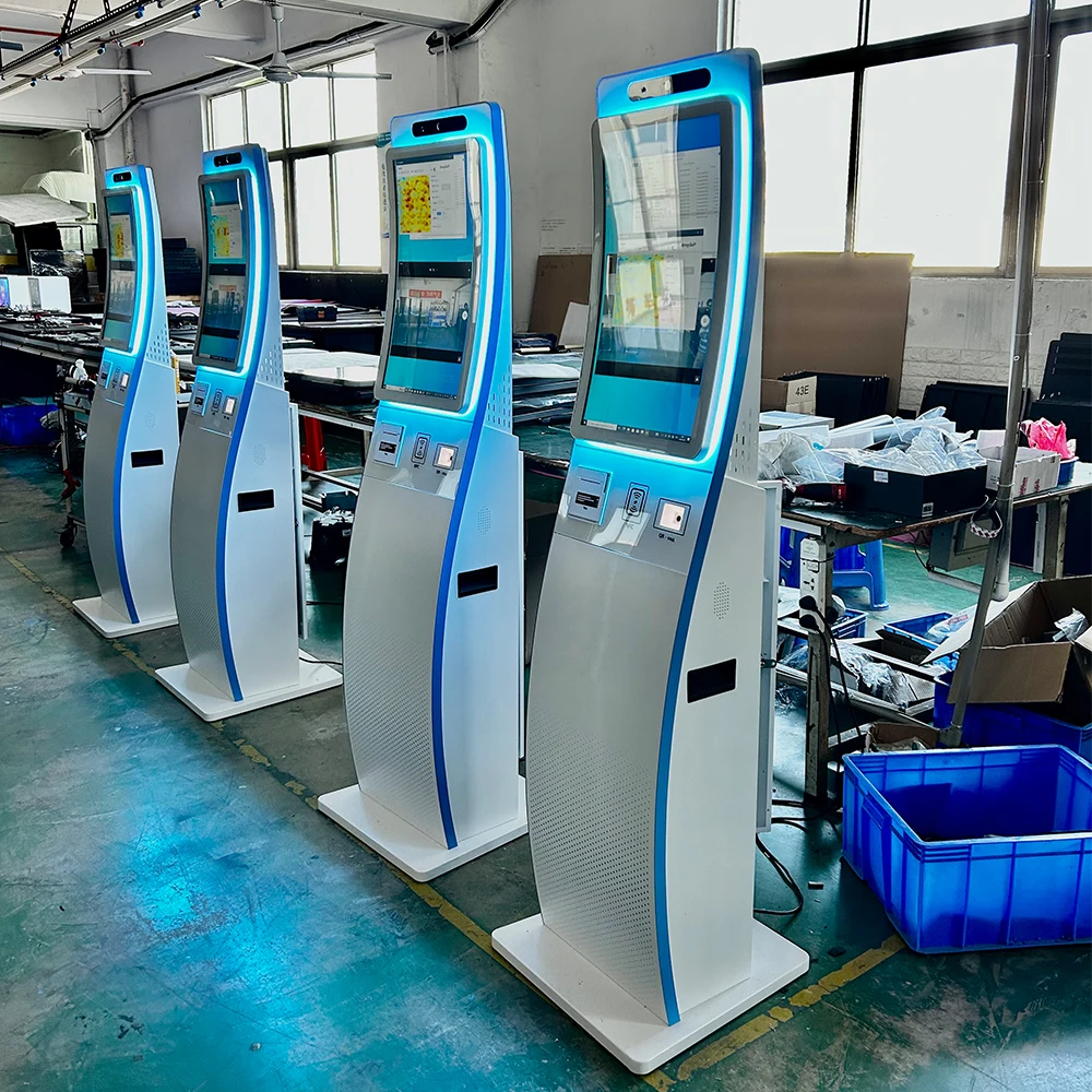 24 inch digital interactive touch screen kiosk food ordering  self serve self pos payment thermal printer  windows