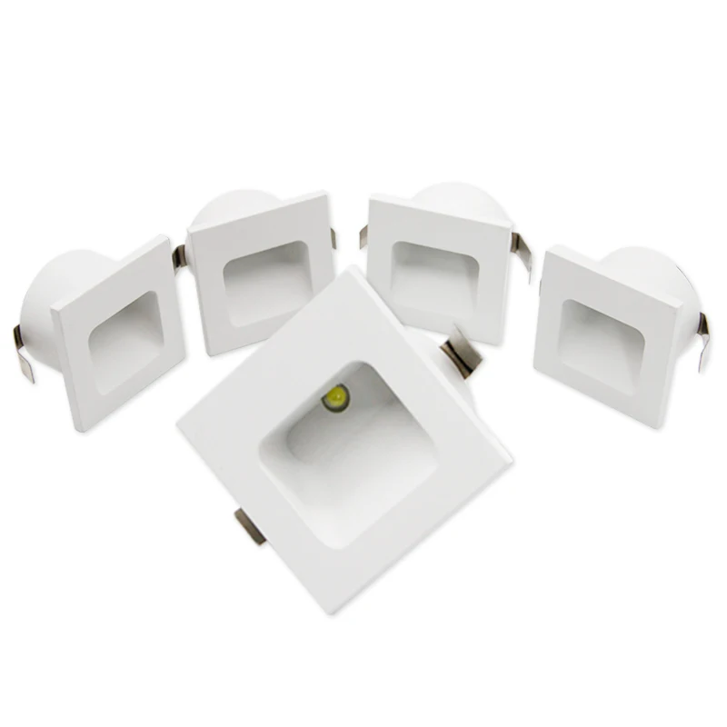 Modern indoor home corner 1W foot lamp recessed motion sensor led step stair lights side staircase light