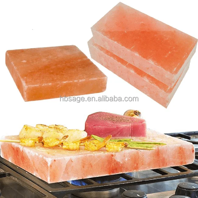 Himalayan Salt Blocks & Cooking Slabs Natural Crystal Rock Salt Tiles Plates for BBQ Barbecue
