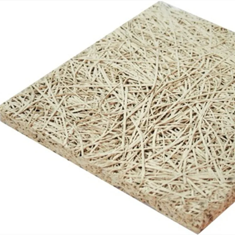 15Mm Thick Wood Wool Cement Board School Wood Fiber Acoustic Panel Cinema Soundproof Material For Interior Decoration