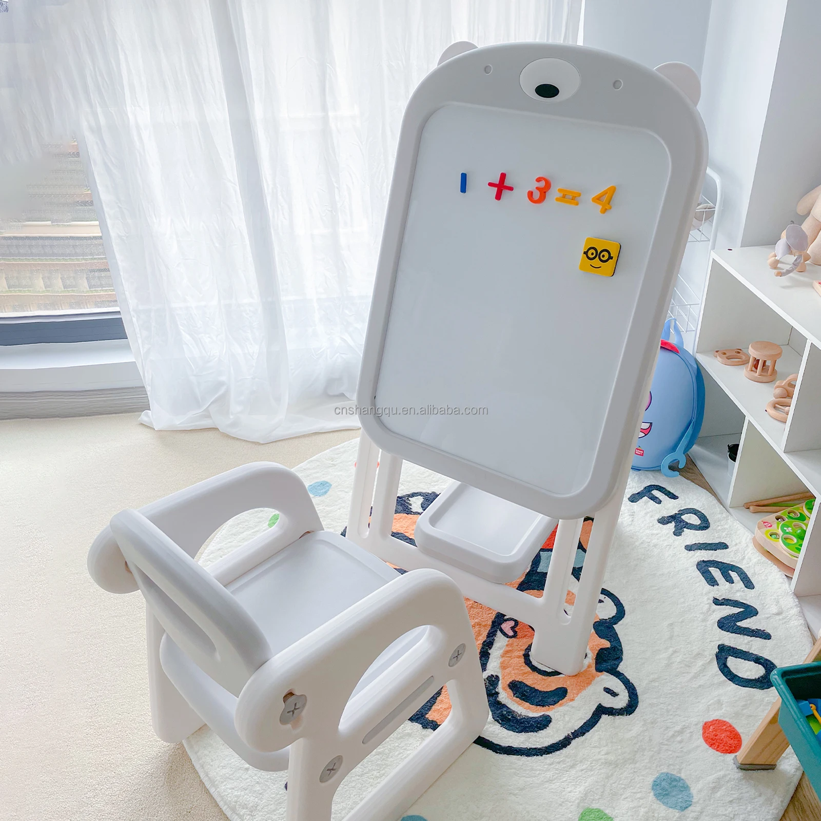 VSUCH OEM child writing magnetic board education toy easel adjustable plastic folding magnetic drawing board for kids&toddlers