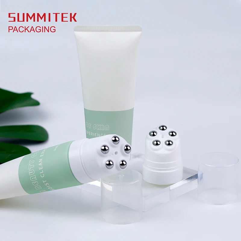 With 5 Roller Ball ApplicatorMassage Tube Packaging cosmetics tube containers and packaging plastic tube