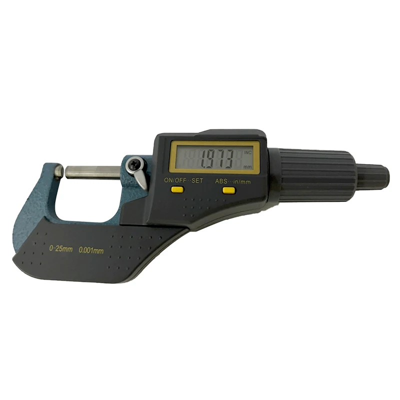 0-25mm 0.001mm High Quality Digital Micrometer With Big Screen Tube Electronic Digital Outside Micrometer