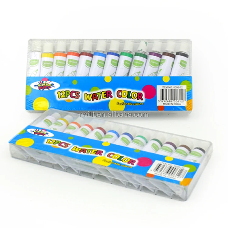 Wholesale Art Supplies 12 Colors Aluminum Tubes Watercolor Paint Set