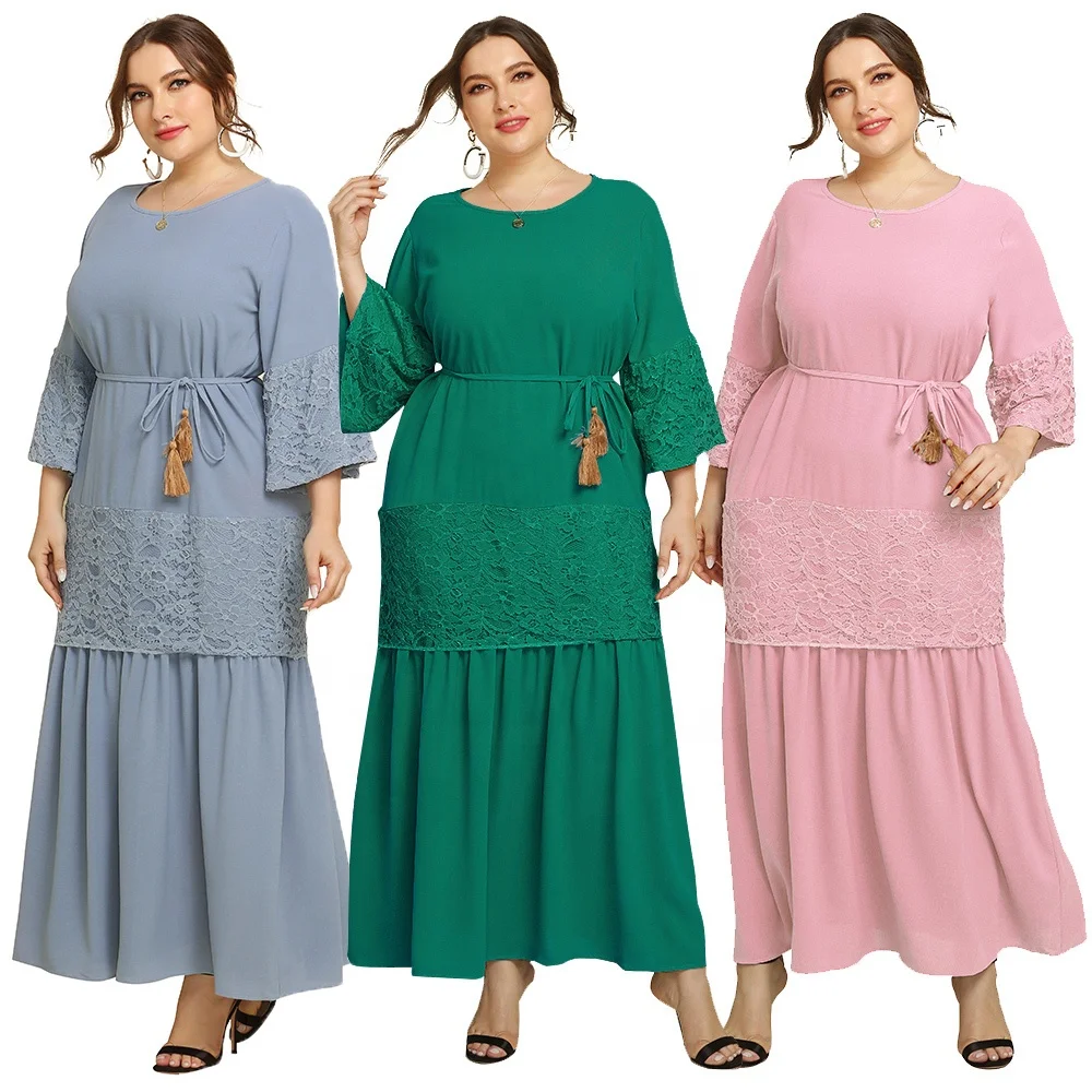 
OEM Fashion Casual nine Quarter Sleeve loose design women Lady Elegant dress trending women clothing 