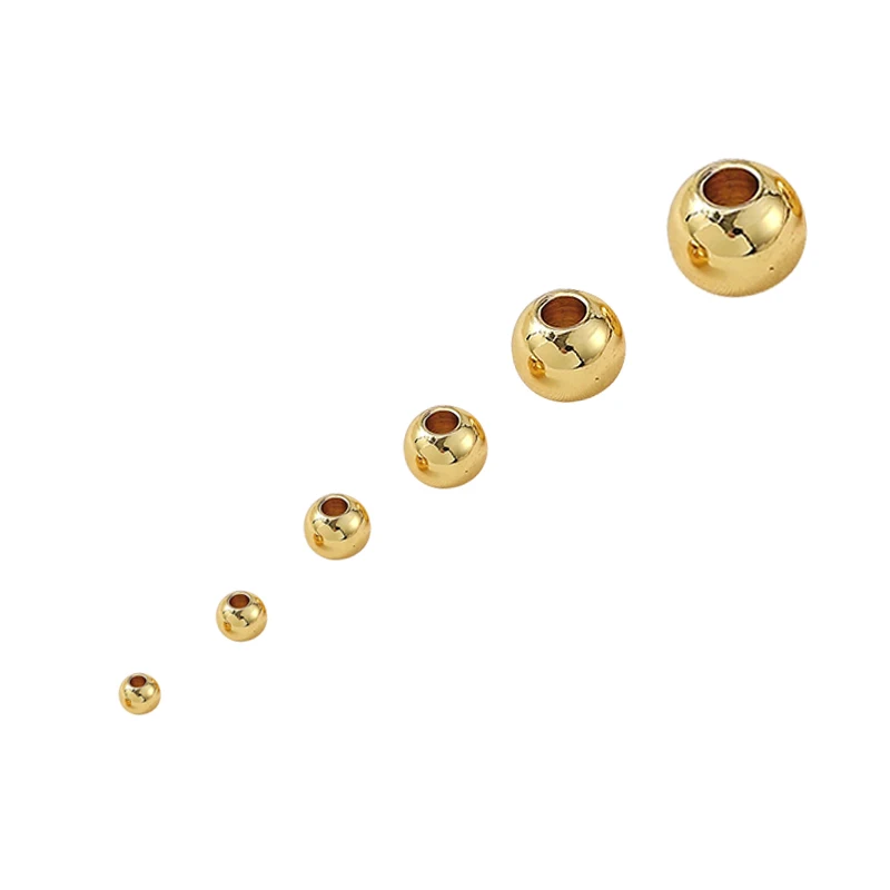 Delivery Fast 925 Silver String Of Beads Gold Plated Bracelet Loose For Jewelry Making