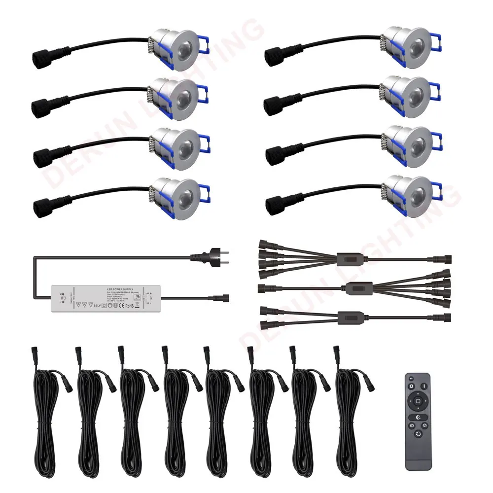 Mini LED Cabinet Spotlights DC12V LED Recessed Cabinet Spot light Diameter 36mm Include Led Driver for Kitchen lighting