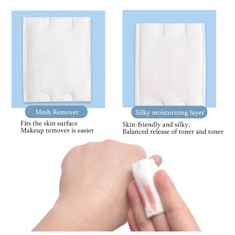 222 Pcs Disposable Double-Sided 3 Layer Ultra-thin Facial Cleansing Paper Cotton Pads Soft Makeup Remover Pads