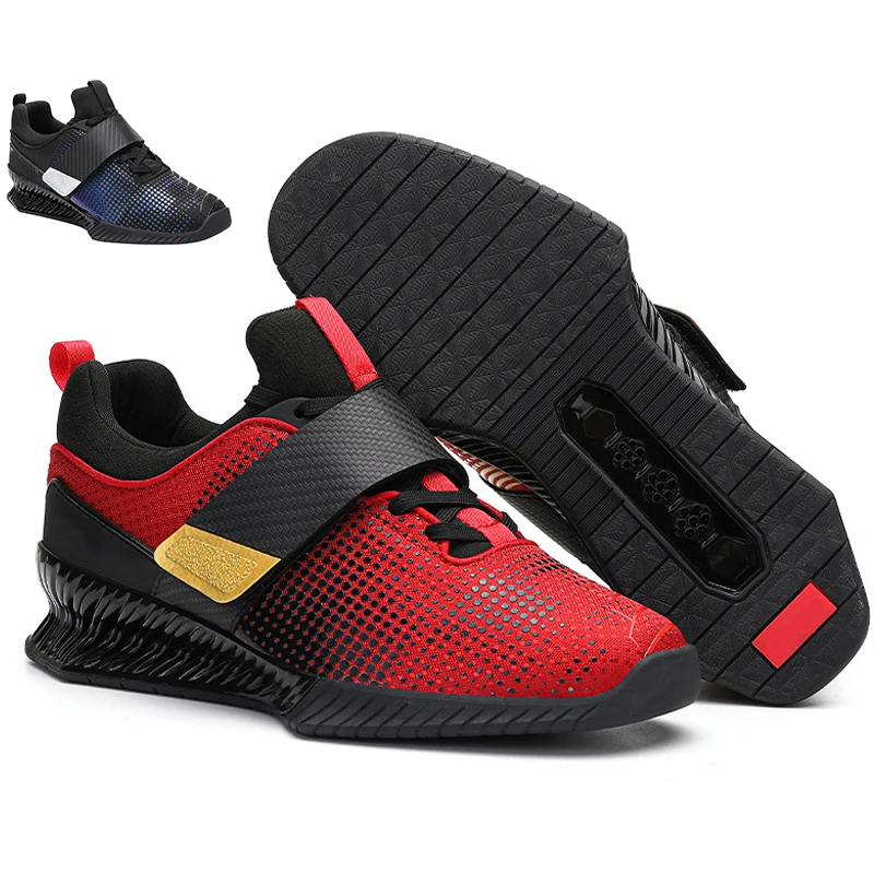 MKAS Fitness Professional Weight Lifting Trainer Deadlift Squat Shoes For Men Weightlifting Powerlifting Squat Shoes