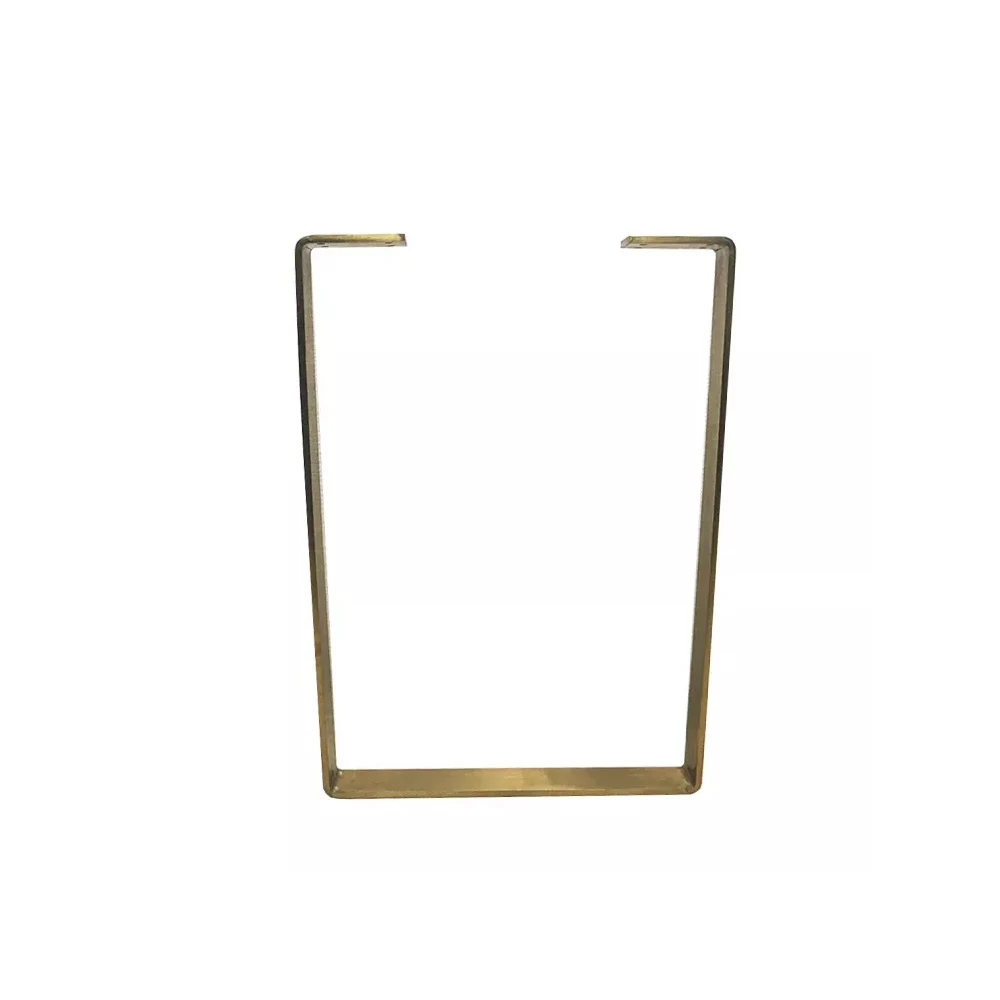 Ножки стола из нержавеющей стали L-образная Золотая латунная настольная подставка Роскошные ножки мебели для скамейки прочные ножки для журнального обеденного стола