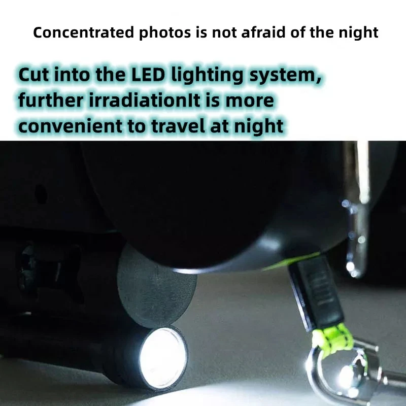 Двойной выдвижной и усиленный с нескользящей ручкой для собак со светодиодной подсветкой контейнером мусора прогулок 2