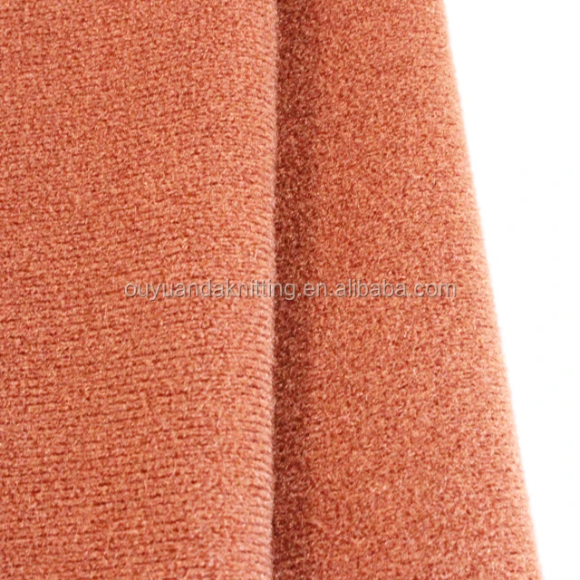 Factory High Quality Warp Knitting Brushed Velour Shiny Loop Velvet Fabric For Car Seat