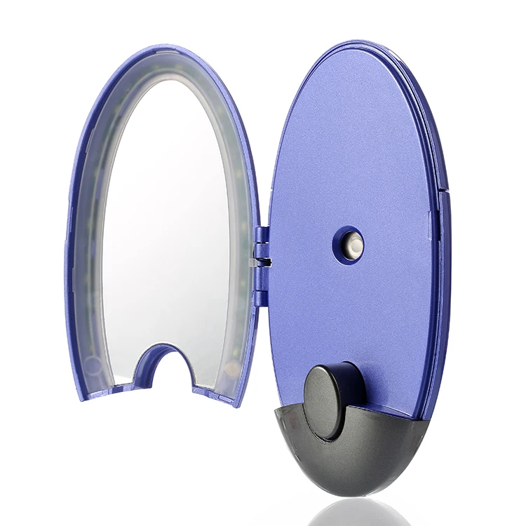 Travel Use Handheld 2 in 1 Facial Makeup Mirror With Facial Steamer Led Light Makeup Tool Nano Facial Mist Sprayer