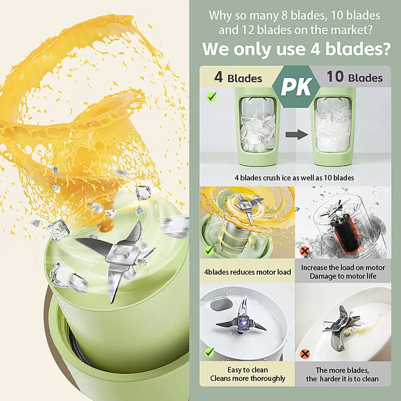 electric USB portable fruit juice maker machine smoothie blender mini mixer bottle orange juice extractor automatic juicers
