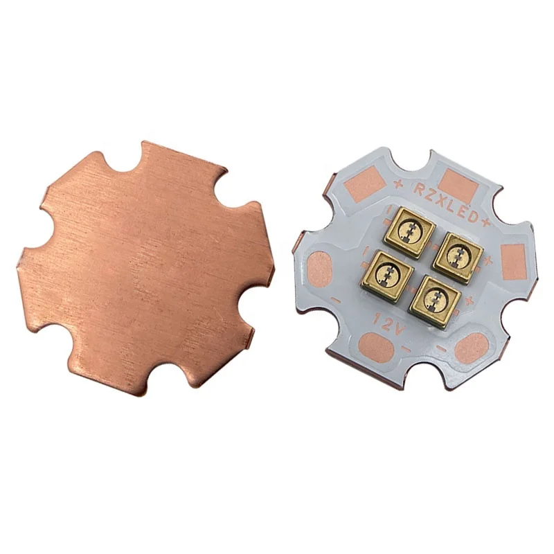 RZXLED  high Quality 4 chips LED 6V 12V 24V  2.4W wavelength 290NM 295NM 300NM 308nm uv led